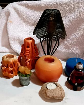 set di lampade di cera