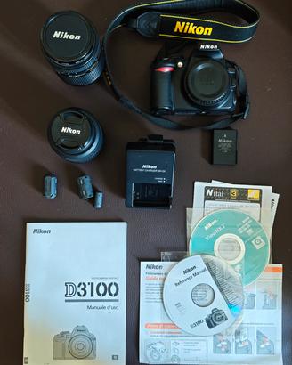 Nikon D3100 con obiettivo 18-55mm e accessori – us