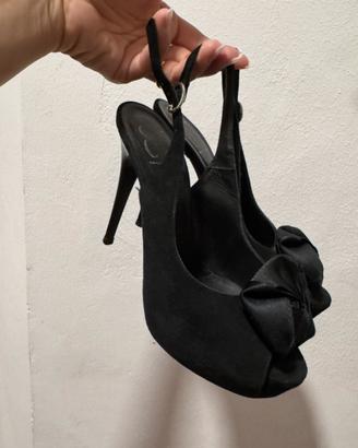 Scarpe con tacco alto, nere 38 e mezzo