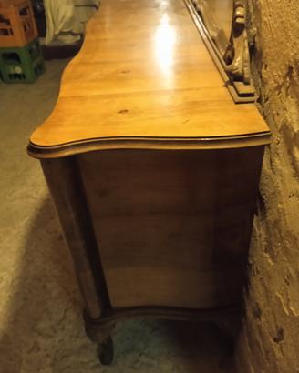 Mobile credenza con vetrinetta e specchiera 