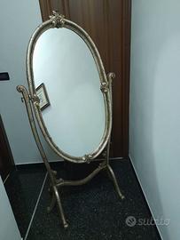 Specchiera basculante da terra stile Ugo Bianchi 