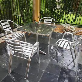 SET COMPLETO TAVOLI E SEDIE PER RISTORAZIONE BAR