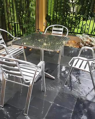 SET COMPLETO TAVOLI E SEDIE PER RISTORAZIONE BAR