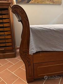 Letto a barca singolo con letto estraibike