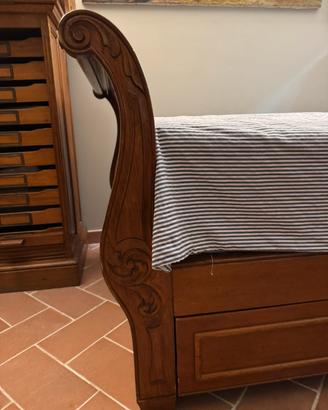 Letto a barca singolo con letto estraibike