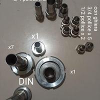 Portagomma inox DIN M c/girello e F