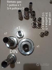 Portagomma inox DIN M c/girello e F