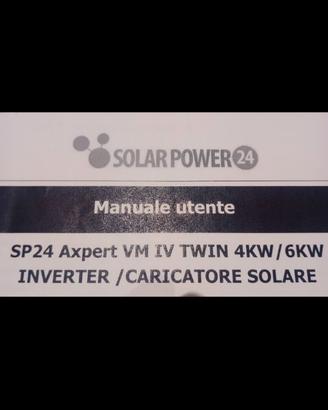 Inverter ibrido OFF-GRID SP24 AXPERT 6 KW