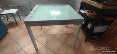Tavolo allungabile acciaio 90x90
