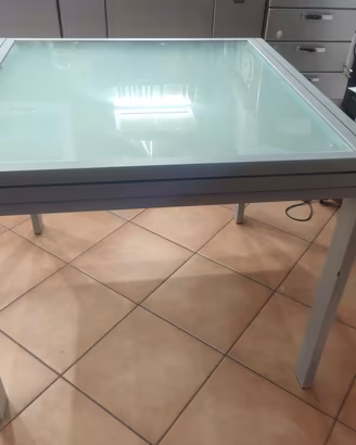 Tavolo allungabile acciaio 90x90