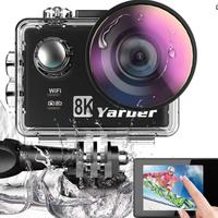 Action Cam Yarber 8K 20MP Wi-Fi Impermeabile 40M