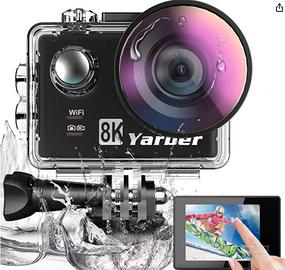 Action Cam Yarber 8K 20MP Wi-Fi Impermeabile 40M