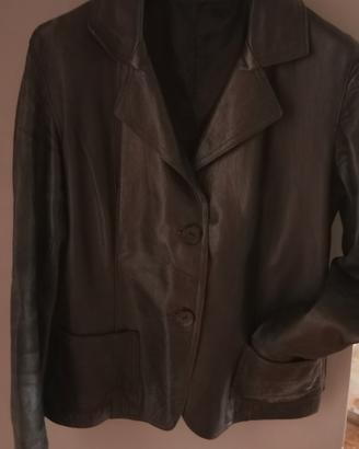 Giacca in Pelle Vintage Y2k Artigianale 
