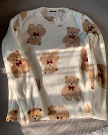 Pigiama Lungo in Pile fantasia orsi di Tezenis