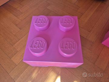 Scatola portaoggetti LEGO Brick 4 storage rosa