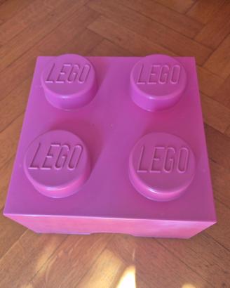 Scatola portaoggetti LEGO Brick 4 storage rosa