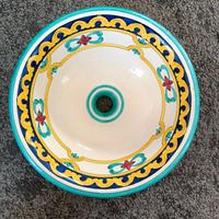 Lavabo da incasso in ceramica decorato a mano