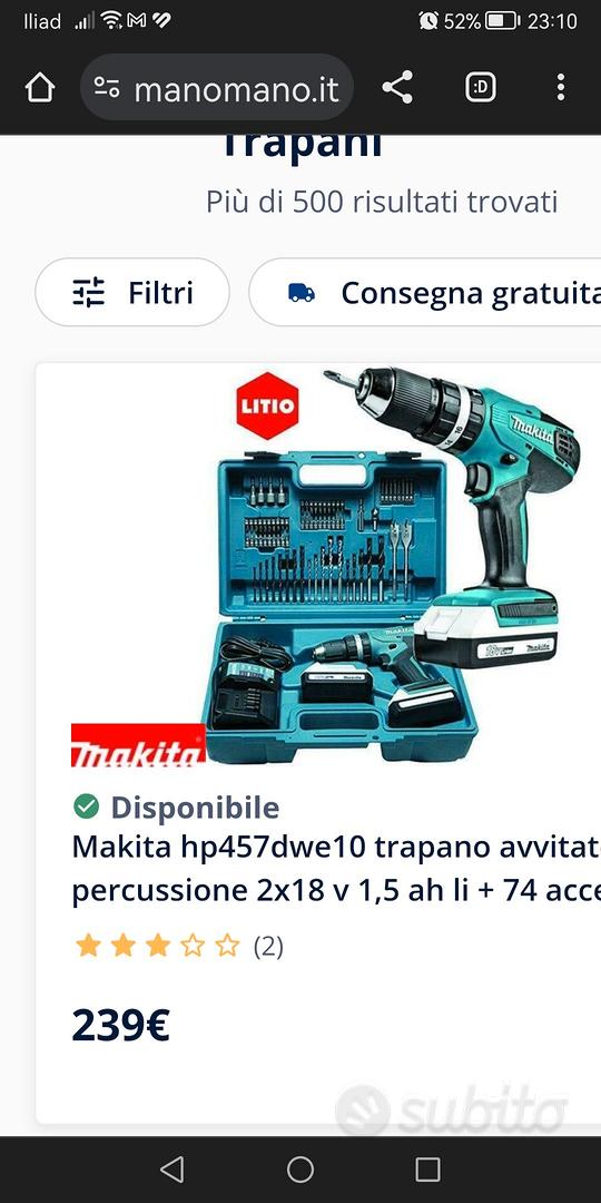 TRAPANO MAKITA HP457DWE10 - Giardino e Fai da te In vendita a Udine