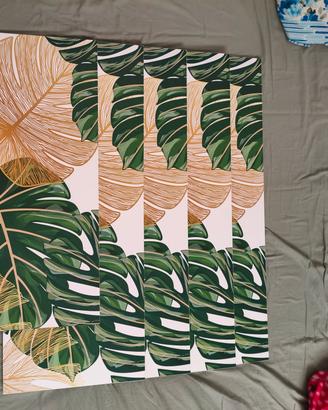 Set 5 Quadri Botanici Monstera (Singoli o Set)