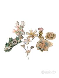 7 Ceramiche Capodimonte tema floreale