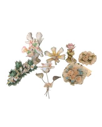 7 Ceramiche Capodimonte tema floreale
