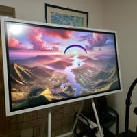 Samsung Flip da 55 pollici bianco con carrello