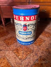 Bidone in metallo Pernod vintage