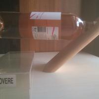 Portabottiglia vino inclinato in legno di rovere