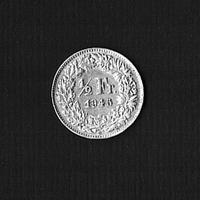 Moneta SVIZZERA 1945 ½ FRANCO ARGENTO