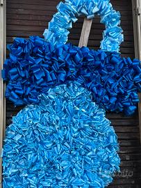 fiocco nascita azzurro ciuccio