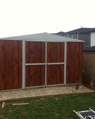 Box in Acciaio da giardino 360x345cm fin legno