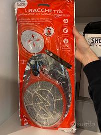 Racchetta fulmina insetti zanzare e mosche c luce