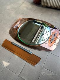 Specchio Vintage Fontana Arte Cristallo Rosa 1980