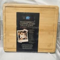 Tagliere in bambù con manici in acciaio amc