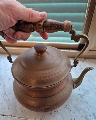 teiera in rame vintage 