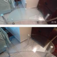 2 tavolinetti VETRO Serie "FAGIOLINO" 