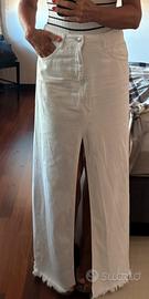 Gonna Jeans Bianca lunga Mango