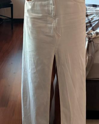 Gonna Jeans Bianca lunga Mango