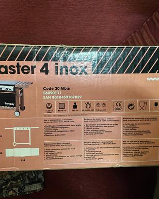 Barbecue a gas marca Sunday modello Master 4 Inox