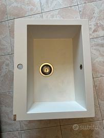 Lavello Komodo in granito 63,5 x 49 cm h 22 cm bia