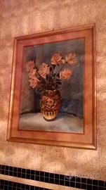 3 dipinti di buona qualità a soggetto floreale