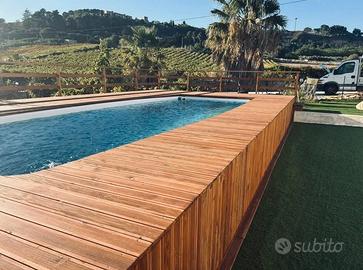Rivestimento per piscina in legno