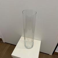 Vaso tondo di vetro h 46 cm