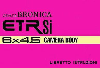 Zenza Bronica Revue Libretto Manuale Istruzioni