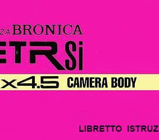Zenza Bronica Revue Libretto Manuale Istruzioni