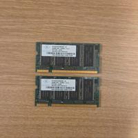 Kit 2× RAM Laptop DDR 256MB PC2700 (512MB totali)