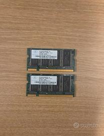 Kit 2× RAM Laptop DDR 256MB PC2700 (512MB totali)