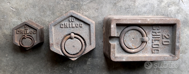 N. 3 Vecchi PESI BILANCIA Arredamento Vintage