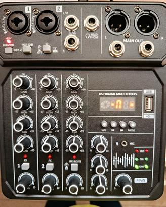 mixer 4 canali + Usb, nuovo
