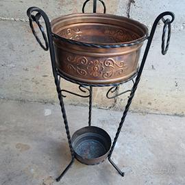portaombrelli rame e  ferro battuto
